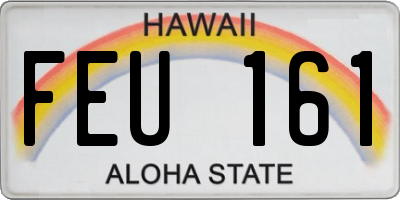 HI license plate FEU161