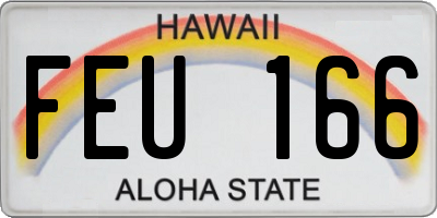 HI license plate FEU166