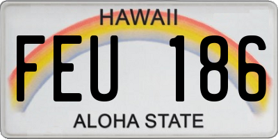 HI license plate FEU186