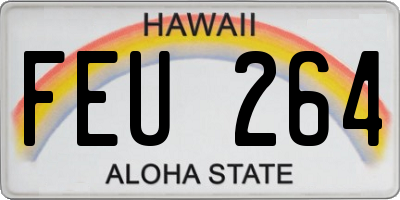 HI license plate FEU264