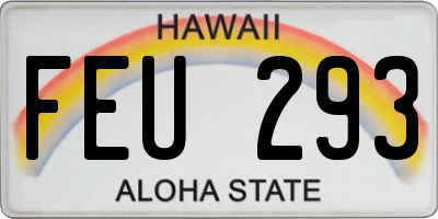 HI license plate FEU293