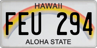 HI license plate FEU294