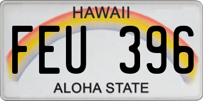 HI license plate FEU396