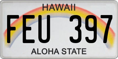 HI license plate FEU397