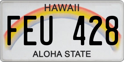 HI license plate FEU428