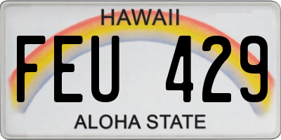 HI license plate FEU429
