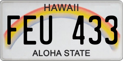 HI license plate FEU433