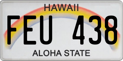 HI license plate FEU438