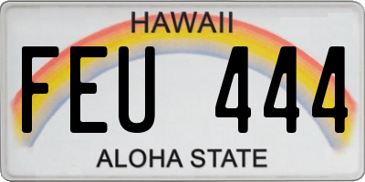 HI license plate FEU444