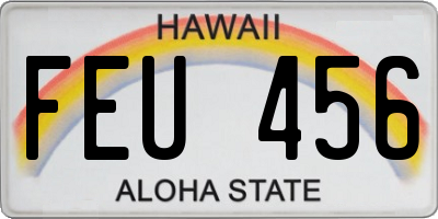 HI license plate FEU456