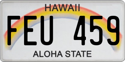 HI license plate FEU459