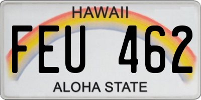 HI license plate FEU462