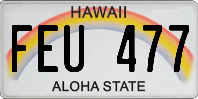 HI license plate FEU477
