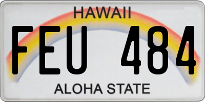 HI license plate FEU484