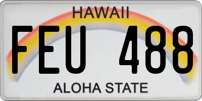 HI license plate FEU488