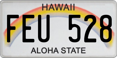 HI license plate FEU528
