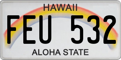 HI license plate FEU532