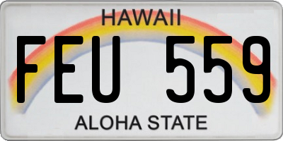 HI license plate FEU559