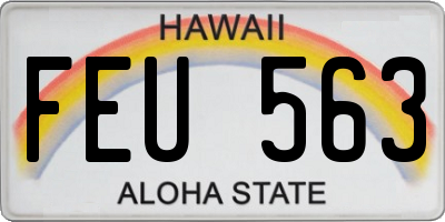 HI license plate FEU563