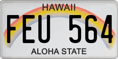HI license plate FEU564