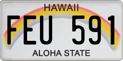 HI license plate FEU591