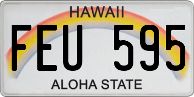 HI license plate FEU595
