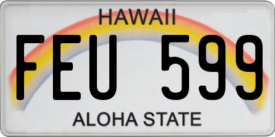 HI license plate FEU599