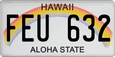 HI license plate FEU632