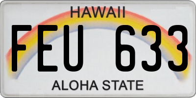 HI license plate FEU633