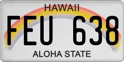 HI license plate FEU638