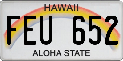 HI license plate FEU652