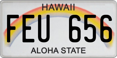 HI license plate FEU656