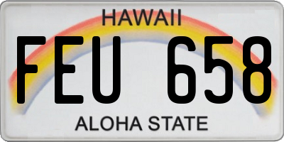 HI license plate FEU658