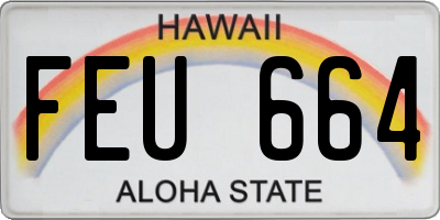 HI license plate FEU664