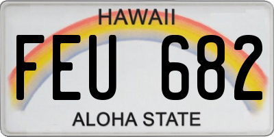 HI license plate FEU682