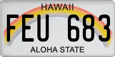 HI license plate FEU683
