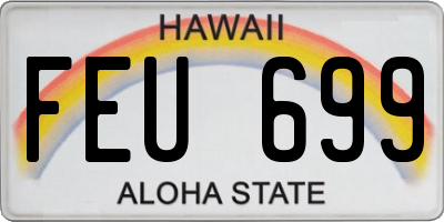HI license plate FEU699