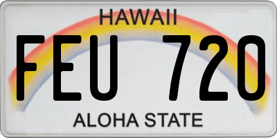 HI license plate FEU720