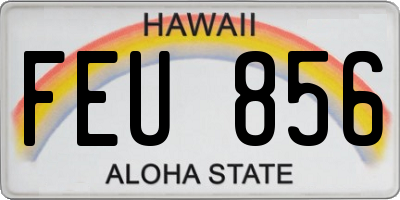HI license plate FEU856