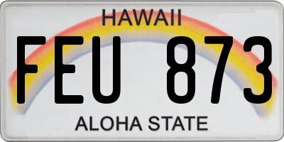 HI license plate FEU873