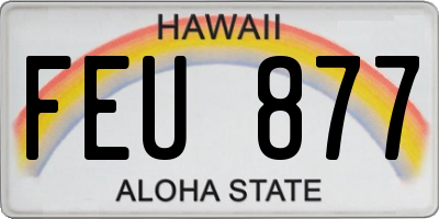HI license plate FEU877