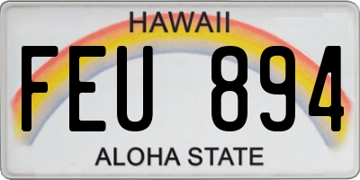 HI license plate FEU894