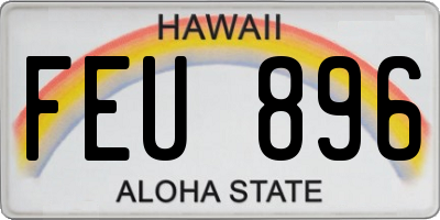 HI license plate FEU896