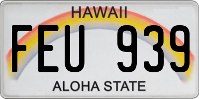 HI license plate FEU939