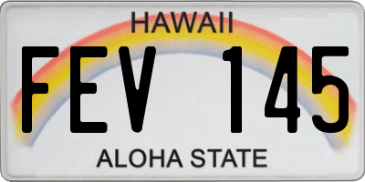 HI license plate FEV145