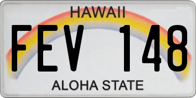 HI license plate FEV148