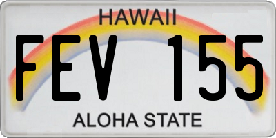HI license plate FEV155