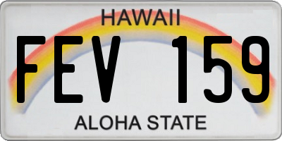 HI license plate FEV159