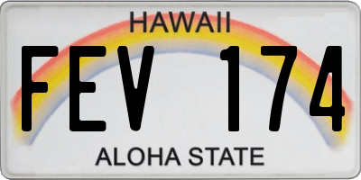 HI license plate FEV174