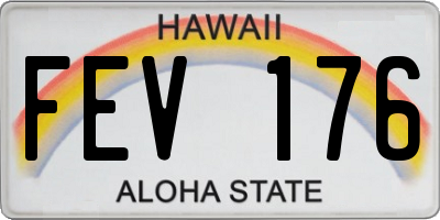 HI license plate FEV176